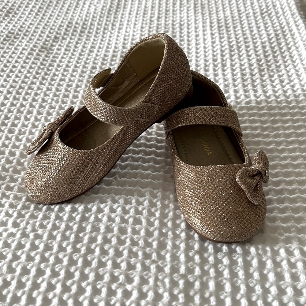 Toddler Gold Sparkle Shoes